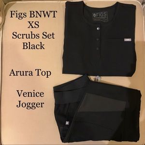 Figs BNWT Limited Edition XS Black Arura & Venice